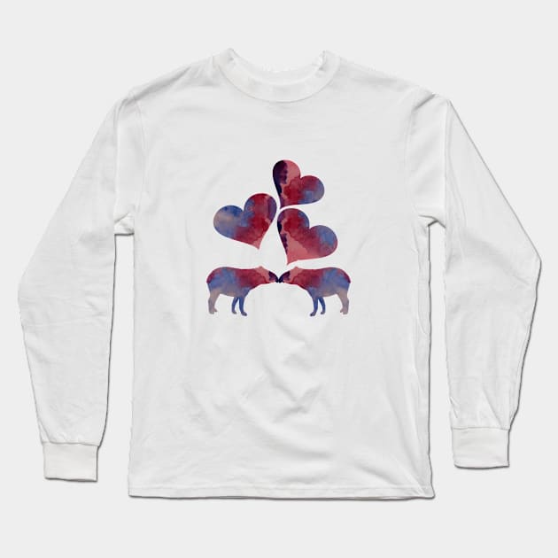 Tapir Art Long Sleeve T-Shirt by TheJollyMarten